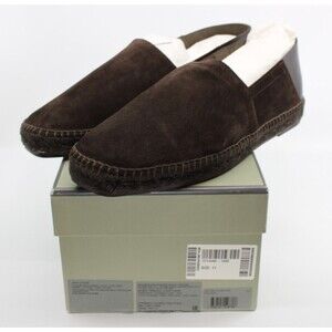 $790 New TOM FORD Barnes Mahogany Suede Espadrilles Collapsible Loafers Shoes 11